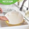 imageGreenLife Artisan Healthy Ceramic Nonstick 5QT Saute Pan Jumbo Cooker with Helper Handle and Lid Stainless Steel Handle PFASFree Dishwasher Safe Oven Safe TurquoiseYellow