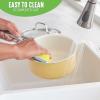 imageGreenLife Artisan Healthy Ceramic Nonstick 5QT Saute Pan Jumbo Cooker with Helper Handle and Lid Stainless Steel Handle PFASFree Dishwasher Safe Oven Safe TurquoiseYellow