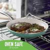 imageGreenLife Artisan Healthy Ceramic Nonstick 5QT Saute Pan Jumbo Cooker with Helper Handle and Lid Stainless Steel Handle PFASFree Dishwasher Safe Oven Safe TurquoiseTurquoise