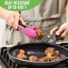 imageGreenLife Cooking Tools and Utensils 7 Piece Nylon Set including Spatulas Turner Spoons and Tongs Dishwasher Safe Light YellowBright Pink