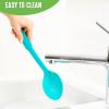 imageGreenLife Cooking Tools and Utensils 7 Piece Nylon Set including Spatulas Turner Spoons and Tongs Dishwasher Safe Light YellowCaribbean Blue