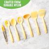 imageGreenLife Cooking Tools and Utensils 7 Piece Nylon Set including Spatulas Turner Spoons and Tongs Dishwasher Safe Light YellowLight Yellow