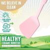 imageGreenLife Cooking Tools and Utensils 7 Piece Nylon Set including Spatulas Turner Spoons and Tongs Dishwasher Safe Light YellowSoft Pink