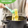 imageGreenLife Cooking Tools and Utensils 7 Piece Nylon Set including Spatulas Turner Spoons and Tongs Dishwasher Safe Light YellowTurquoise