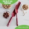 imageGreenLife Cooking Tools and Utensils Easy Reach Silicone Spatula Set for Baking Mixing and Stirring Heat and Stain Resistant Dishwasher Safe TurquoiseRed