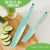 imageGreenLife Cooking Tools and Utensils Easy Reach Silicone Spatula Set for Baking Mixing and Stirring Heat and Stain Resistant Dishwasher Safe TurquoiseTurquoise