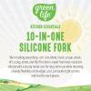 imageGreenLife Cooking Tools and Utensils Silicone Spoon for Scooping Scraping and Mixing Heat and Stain Resistant Dishwasher Safe Soft PinkGray