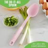 imageGreenLife Cooking Tools and Utensils Silicone Spoon for Scooping Scraping and Mixing Heat and Stain Resistant Dishwasher Safe Soft PinkPink
