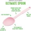 imageGreenLife Cooking Tools and Utensils Silicone Spoon for Scooping Scraping and Mixing Heat and Stain Resistant Dishwasher Safe Soft PinkPink