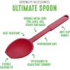 imageGreenLife Cooking Tools and Utensils Silicone Spoon for Scooping Scraping and Mixing Heat and Stain Resistant Dishwasher Safe Soft PinkRed