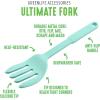 imageGreenLife Cooking Tools and Utensils Silicone Spoon for Scooping Scraping and Mixing Heat and Stain Resistant Dishwasher Safe Soft PinkTurquoise