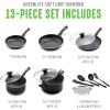 imageGreenLife Soft Grip Diamond Healthy Ceramic Nonstick 10quot Frying Pan Skillet PFASFree Dishwasher Safe BlackBlack