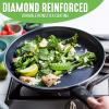 imageGreenLife Soft Grip Diamond Healthy Ceramic Nonstick 10quot Frying Pan Skillet PFASFree Dishwasher Safe BlackBlack