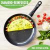 imageGreenLife Soft Grip Diamond Healthy Ceramic Nonstick 10quot Frying Pan Skillet PFASFree Dishwasher Safe BlackBlack