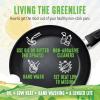 imageGreenLife Soft Grip Diamond Healthy Ceramic Nonstick 10quot Frying Pan Skillet PFASFree Dishwasher Safe BlackBlack