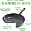 imageGreenLife Soft Grip Diamond Healthy Ceramic Nonstick 10quot Frying Pan Skillet PFASFree Dishwasher Safe BlackBlack