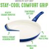 imageGreenLife Soft Grip Diamond Healthy Ceramic Nonstick 10quot Frying Pan Skillet PFASFree Dishwasher Safe BlackBlue