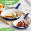 imageGreenLife Soft Grip Diamond Healthy Ceramic Nonstick 10quot Frying Pan Skillet PFASFree Dishwasher Safe BlackBlue