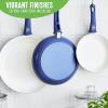 imageGreenLife Soft Grip Diamond Healthy Ceramic Nonstick 10quot Frying Pan Skillet PFASFree Dishwasher Safe BlackBlue