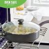 imageGreenLife Soft Grip Diamond Healthy Ceramic Nonstick 10quot Frying Pan Skillet PFASFree Dishwasher Safe BlackGray