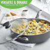 imageGreenLife Soft Grip Diamond Healthy Ceramic Nonstick 10quot Frying Pan Skillet PFASFree Dishwasher Safe BlackGray