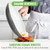 imageGreenLife Soft Grip Diamond Healthy Ceramic Nonstick 10quot Frying Pan Skillet PFASFree Dishwasher Safe BlackGray