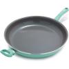 imageGreenLife Soft Grip Diamond Healthy Ceramic Nonstick 10quot Frying Pan Skillet PFASFree Dishwasher Safe BlackTurquoise