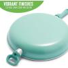 imageGreenLife Soft Grip Diamond Healthy Ceramic Nonstick 10quot Frying Pan Skillet PFASFree Dishwasher Safe BlackTurquoise