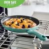 imageGreenLife Soft Grip Diamond Healthy Ceramic Nonstick 10quot Frying Pan Skillet PFASFree Dishwasher Safe BlackTurquoise