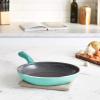 imageGreenLife Soft Grip Diamond Healthy Ceramic Nonstick 10quot Frying Pan Skillet PFASFree Dishwasher Safe BlackTurquoise