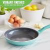 imageGreenLife Soft Grip Diamond Healthy Ceramic Nonstick 10quot Frying Pan Skillet PFASFree Dishwasher Safe BlackTurquoise