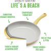imageGreenLife Soft Grip Diamond Healthy Ceramic Nonstick 10quot Frying Pan Skillet PFASFree Dishwasher Safe BlackYellow