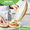 imageGreenLife Soft Grip Diamond Healthy Ceramic Nonstick 10quot Frying Pan Skillet PFASFree Dishwasher Safe BlackYellow