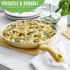 imageGreenLife Soft Grip Diamond Healthy Ceramic Nonstick 10quot Frying Pan Skillet PFASFree Dishwasher Safe BlackYellow