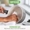 imageGreenLife Soft Grip Diamond Healthy Ceramic Nonstick 13 Piece Cookware Pots and Pans Set PFASFree Dishwasher Safe Turquoise Diamond CookwareGray