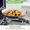 imageGreenLife Soft Grip Diamond Healthy Ceramic Nonstick 13 Piece Cookware Pots and Pans Set PFASFree Dishwasher Safe Turquoise Diamond CookwareGray