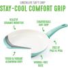 imageGreenLife Soft Grip Diamond Healthy Ceramic Nonstick 13 Piece Cookware Pots and Pans Set PFASFree Dishwasher Safe Turquoise Diamond CookwareTurquoise
