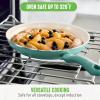 imageGreenLife Soft Grip Diamond Healthy Ceramic Nonstick 13 Piece Cookware Pots and Pans Set PFASFree Dishwasher Safe Turquoise Diamond CookwareTurquoise