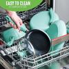 imageGreenLife Soft Grip Diamond Healthy Ceramic Nonstick 13 Piece Cookware Pots and Pans Set PFASFree Dishwasher Safe Turquoise Diamond CookwareTurquoise