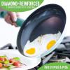 imageGreenLife Soft Grip Diamond Healthy Ceramic Nonstick 13 Piece Cookware Pots and Pans Set PFASFree Dishwasher Safe Turquoise Diamond CookwareTurquoise