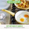 imageGreenLife Soft Grip Diamond Healthy Ceramic Nonstick 13 Piece Cookware Pots and Pans Set PFASFree Dishwasher Safe Turquoise Diamond CookwareYellow
