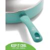 imageGreenLife Soft Grip Diamond Healthy Ceramic Nonstick 5QT Saute Pan Jumbo Cooker with Helper Handle and Lid PFASFree Dishwasher Safe TurquoiseTurquoise