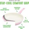 imageGreenLife Soft Grip Healthy Ceramic Nonstick 11quot Griddle Pan PFASFree Dishwasher Safe TurquoiseSoft Pink