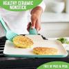imageGreenLife Soft Grip Healthy Ceramic Nonstick 11quot Griddle Pan PFASFree Dishwasher Safe TurquoiseTurquoise