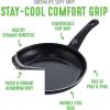 imageGreenLife Soft Grip Healthy Ceramic Nonstick 1QT and 2QT Saucepan Pot Set with Lids PFASFree Dishwasher Safe Caribbean BlueBlackBlack