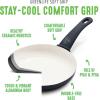 imageGreenLife Soft Grip Healthy Ceramic Nonstick 1QT and 2QT Saucepan Pot Set with Lids PFASFree Dishwasher Safe Caribbean BlueBlackCream