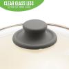 imageGreenLife Soft Grip Healthy Ceramic Nonstick 1QT and 2QT Saucepan Pot Set with Lids PFASFree Dishwasher Safe Caribbean BlueGray