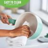 imageGreenLife Soft Grip Healthy Ceramic Nonstick 1QT and 2QT Saucepan Pot Set with Lids PFASFree Dishwasher Safe Caribbean BlueTurquoise