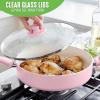 imageGreenlife Soft Grip Healthy Ceramic Nonstick 5QT Saute Pan Jumbo Cooker with Helper Handle and Lid PFASFree Dishwasher Safe PinkPink