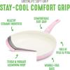 imageGreenlife Soft Grip Healthy Ceramic Nonstick 5QT Saute Pan Jumbo Cooker with Helper Handle and Lid PFASFree Dishwasher Safe PinkPink